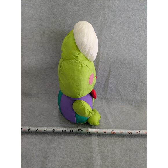 Vintage Sanrio Keroppi Plush Polyester Fiber Stuffed Animal Frog Green Purple - Picture 5 of 7